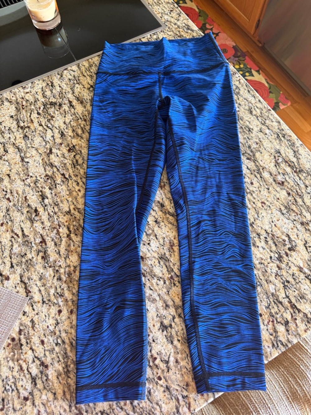 lululemon athletica Electric Blue Zebra-Stripe Leggings
